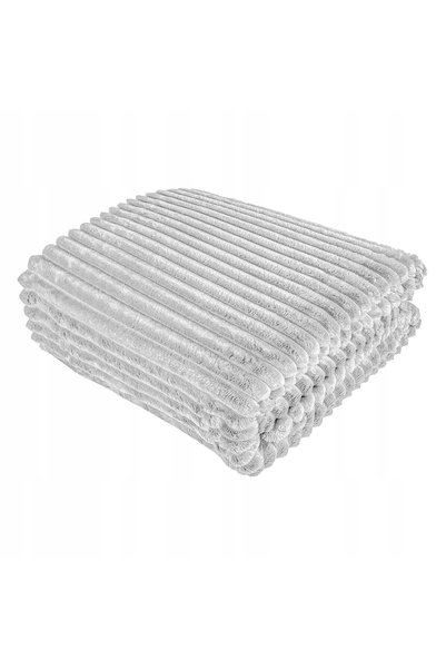 KONTRAST Pătură din poliester 200 cm x 160 cm gri