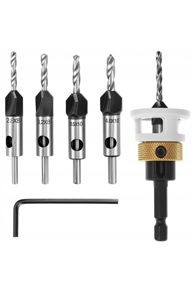 NO BRAND Burghie limitate Ø 2.8/3.2/3.5/4 mm x 8 mm, cu 6 filete, pentru găur...