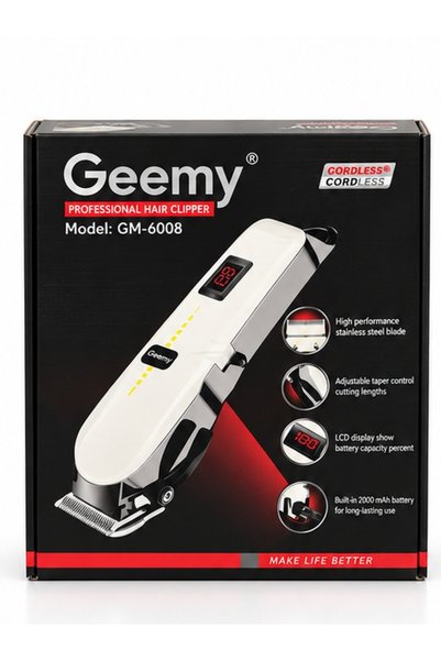 Geemy Gm-6008 Professional Hair Clipper - Cordless with Digital Display