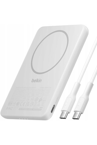 Belkin BoostCharge Slim 5000mAh Power Bank magnetic 7,5W alb BPD010hqWH