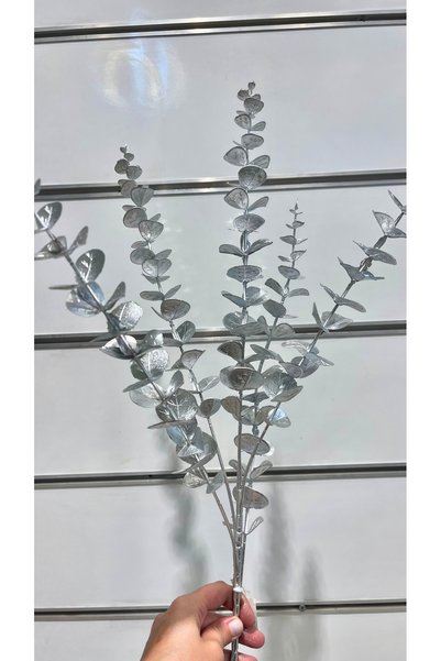JOSEON DECOR Parlak yapay okaliptus çiçek tek dal