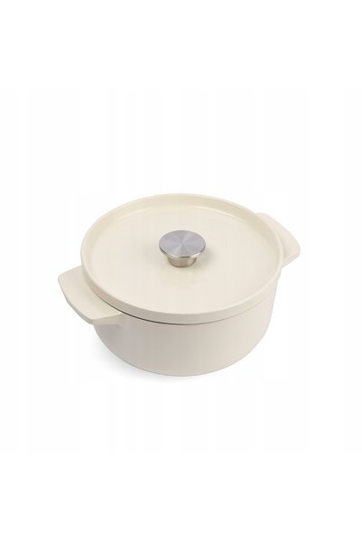 Kitchenaid Vas din fontă cu capac, 22 cm, crem