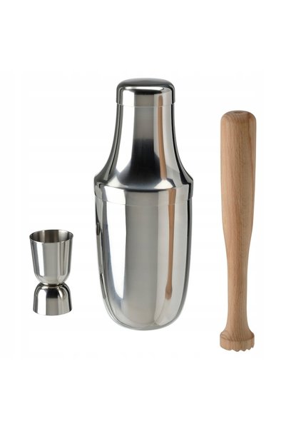 IKEA Set de bar LUFTTÄT, 3 piese, oțel inoxidabil/lemn