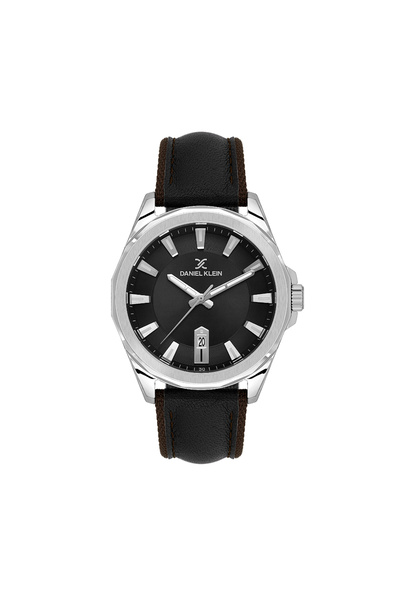 Daniel Klein Premium Dark Brown/ Black Leather/ Nylon Watch for Men DK.1.14200-2