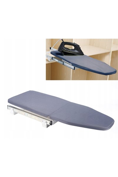 NO BRAND Masă de călcat fixată pe perete, gri, 81x31 cm, cu suport