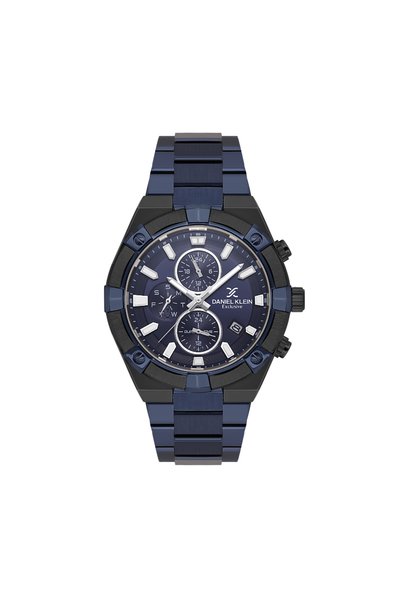 Daniel Klein Exclusive Dark Blue Stainless Steel Watch for Men DK.1.14242-5