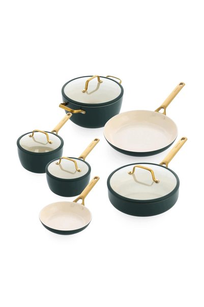 Greenpan Padova Reserve 6 bucăți. Set de vase de gătit verde pin