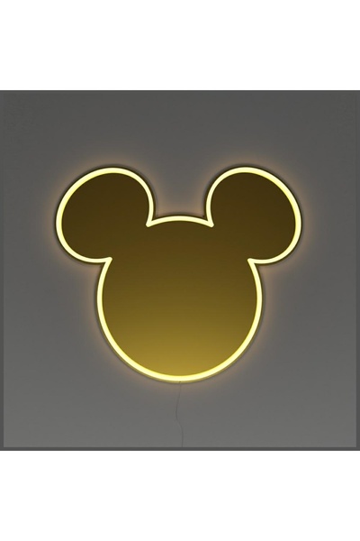 NO BRAND Neon Yellowpop Disney Mickey Oglindă aurie