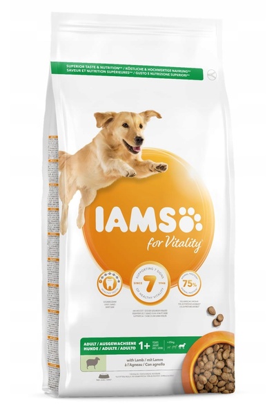 Iams Câine Adult Mare Carne de miel 12 kg