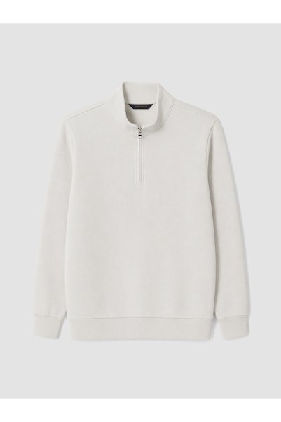LC Waikiki Özmarka New Season Beige High Collar Men's Thick Sweatshirt