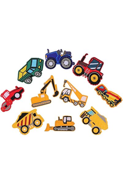 Baluue 10pcs Fire Truck Cloth Patches For Clothes Repair And Decoration Cutta...