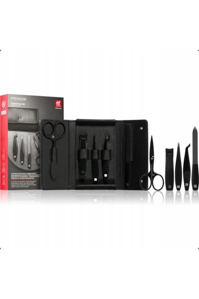 ZWILLING Set de manichiură din piele, 5 piese. negru