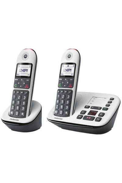 Motorola Telefon fix fără fir, set 2 bucăți CD5012 alb
