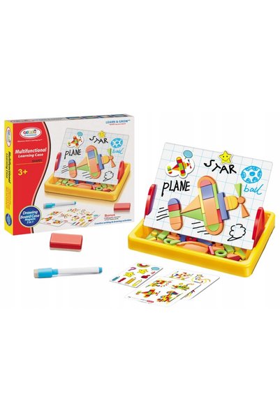 LeanToys ND24_11591 Tablă magnetică pentru desenarea figurilor