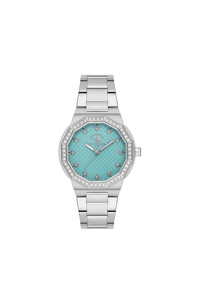 Santa Barbara Polo & Racquet Club Silver Stainless Steel Watch for Women SB.1...
