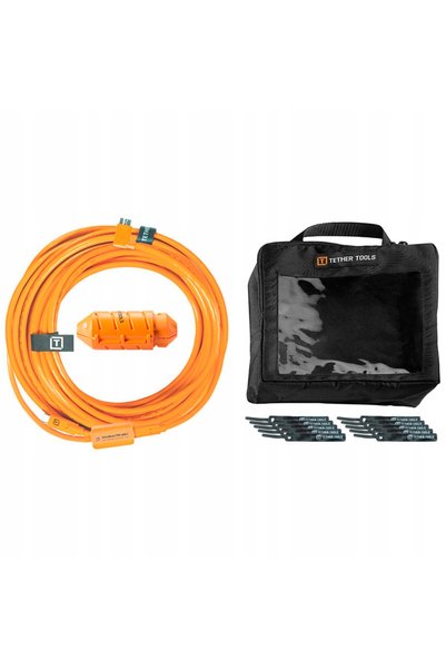 Tether Tools Cablu USB-C la Micro-B, 9,40m, drept, portocaliu