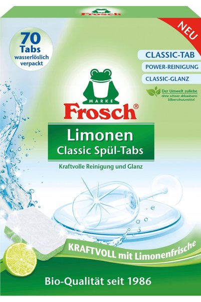 Frosch Tablete clasice pentru mașina de spălat vase cu aromă de lămâie (70 de...
