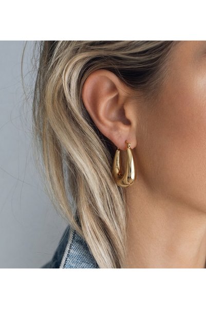 AychaAksesuar Gold Vip Series Basket Style Pinterest Earrings