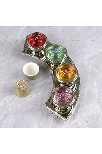 Generic Serving Tray with Elegant and Modern Design, Four-Piece Set - Shiny N...