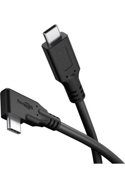 goobay Καλώδιο USB-C 90 ° USB4, 2 μ., Μαύρο 2 μ. - (79431)