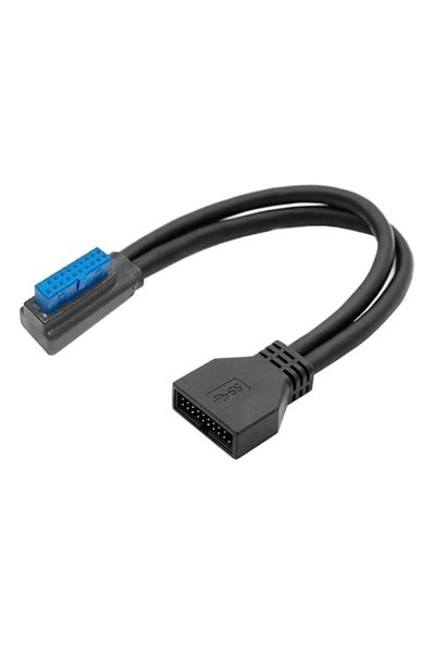TERRIFI كابل تمديد USB 3.0 بزاوية 90 درجة، منخفض الارتفاع، سلك داخلي من 20 دب...