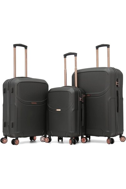 Generic Luggage Set of 3 Pieces Double Spinner Wheels with Combination Lock f...