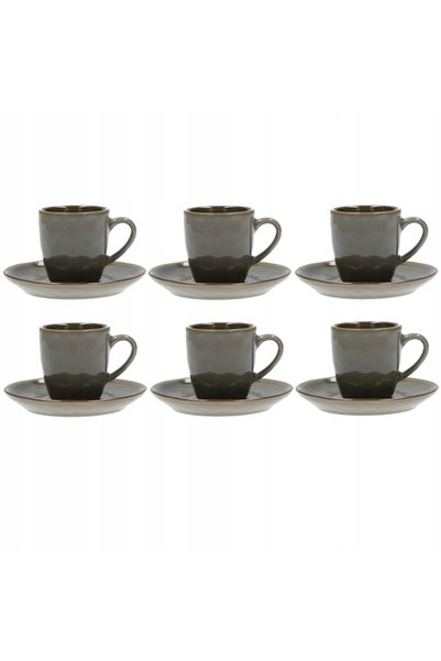NO BRAND ROSE&TULIPANI CONCERTO GRIGIO TORTORA Set de 6 cești de espresso 90 ml