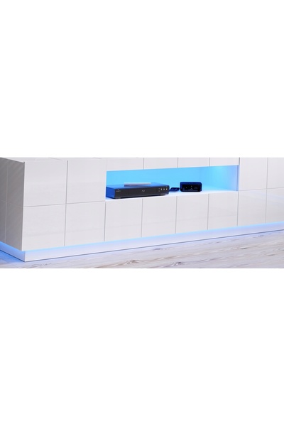 Cama Meble Iluminare LED albastră REJA pentru comodă TV
