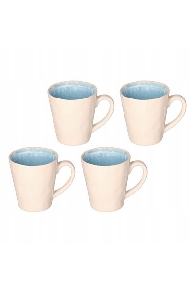 NO BRAND ROSE&TULIPANI CONCERTO FUSE AZZURRO Set de 4 căni 360 ml