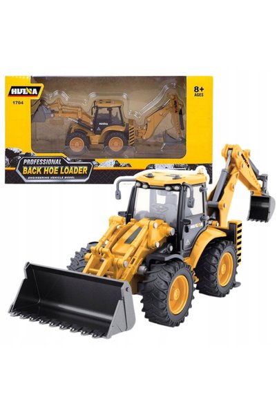 LeanToys ÎNCĂRCĂTOR TELESCOPIC CU EXCAVATOR HUINA 1:50