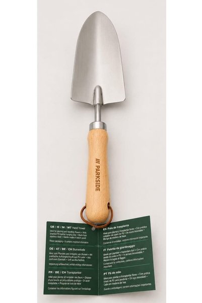 PARKSIDE Lopățică de plantat – oțel inoxidabil, mâner ergonomic din lemn