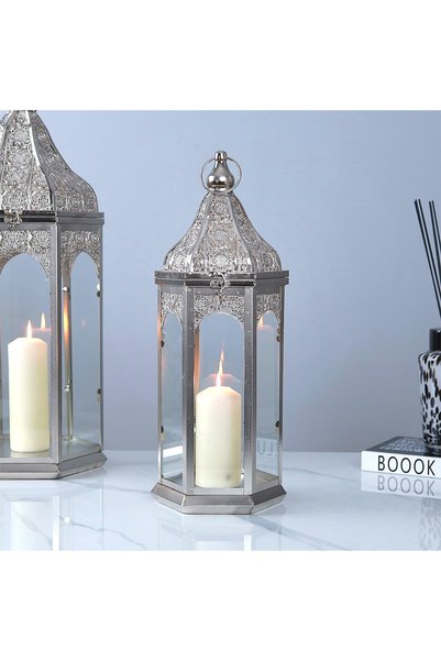 Generic Elegant and Luxurious Lantern - Silver - 16X52Cm