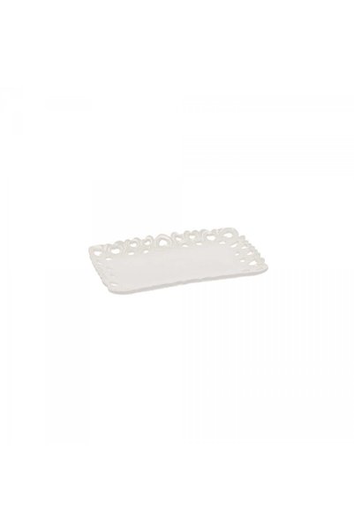 NO BRAND Tavă de servire pentru gustări DECORATIVĂ din Porțelan 20x13cm La Po...