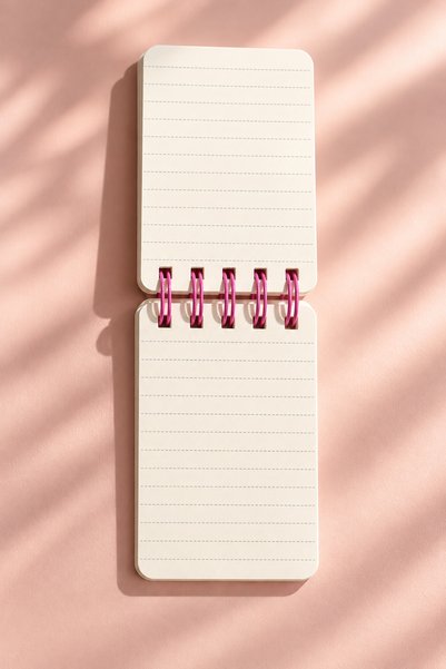 MAISON GLOWEN Kedili Pembe Spiralli Defter – 3D Turuncu Kedi Figürlü Sevimli Tasarım Not Defteri