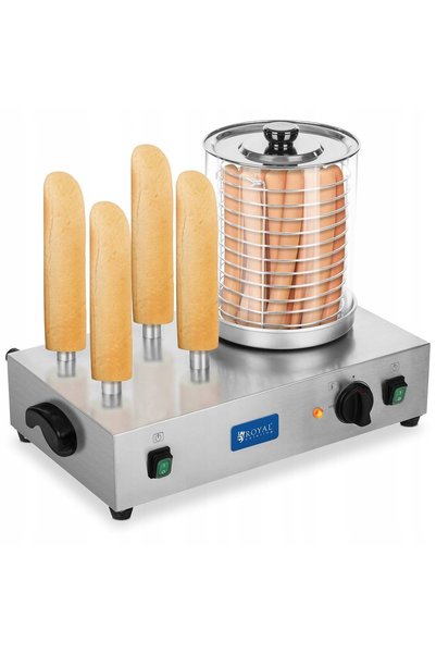 Royal Catering Încălzire cu apă pentru chifle la aburi și HOT DOG 2 x 300W