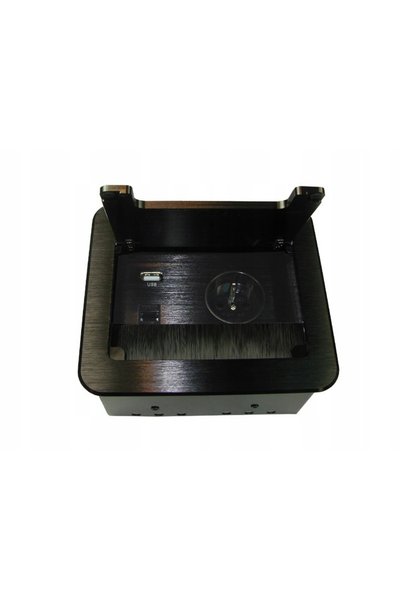 Spacetronik Port media CUBA 1*GN.pentru alimentare 1*RJ45 1*USB negru
