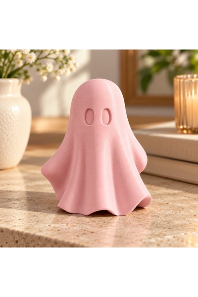 OEM Figurină fantomă minimalistă Halloween, imprimată 3D - 6,81 × 6,56 × 8 cm...