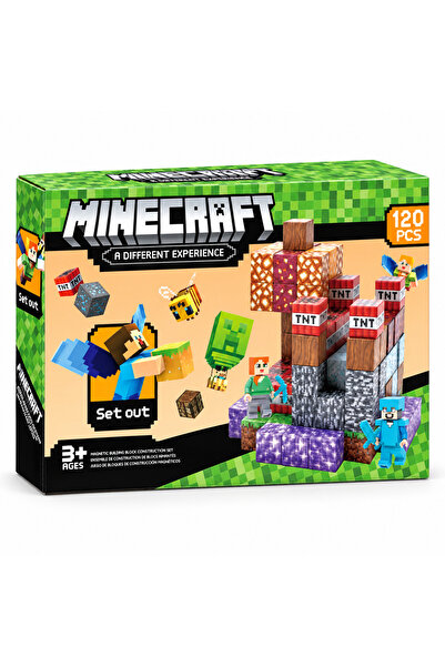 Generic Set de construcție cu cuburi magnetice - 120 de piese |   677-118