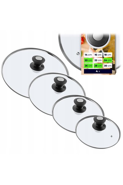 KADAX SET CAPACE DE STICLA 20/24/26/28cm