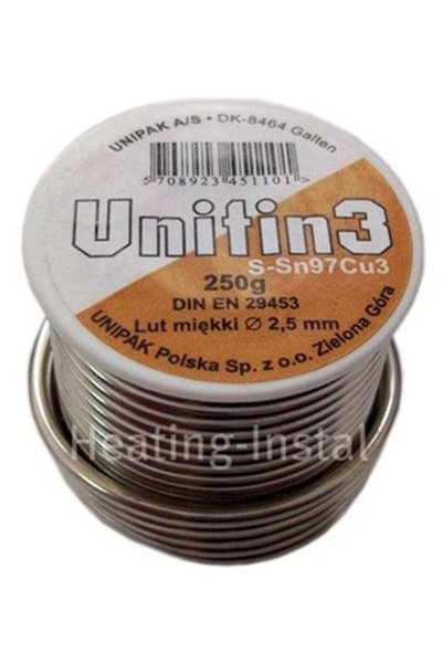 Unipak FLUX DE LIPIT LIPIT MOALE 2,5 mm 250 G SPINDLE UNITIN3 97% STEAZA 3% C...