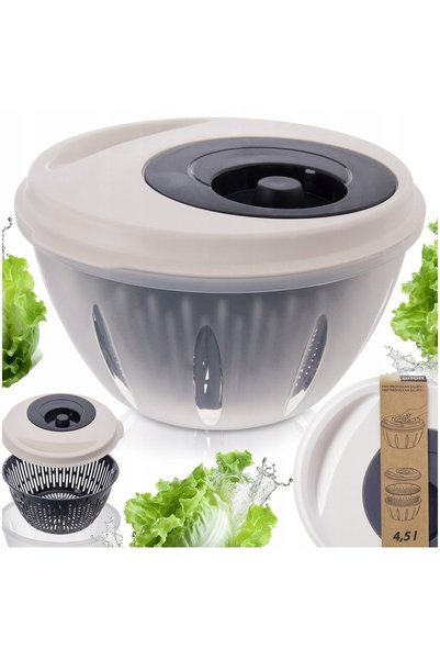 Orion ELA 4.5 L Uscător manual de salată cu mâner Gri-Alb