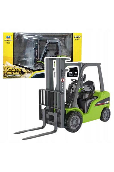 LeanToys Stivuitor verde Stivuitor metalic mobil