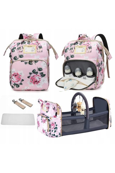 NO BRAND Rucsac mare pentru scutece și articole bebeluș, organizator pentru h...