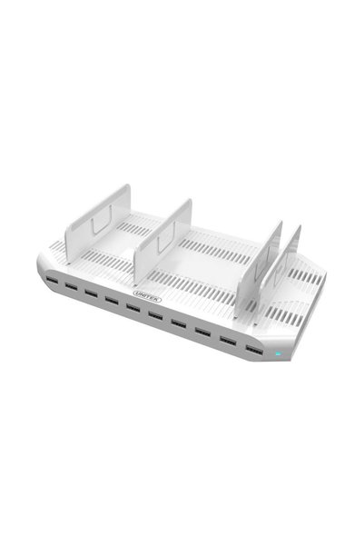 Unitek Y-2172 10xUSB 2.4A 96W Stație de încărcare reglabilă cu splitter