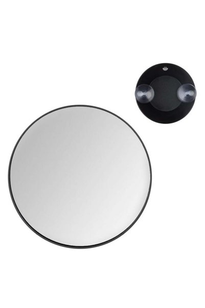 SHOPIENS Oglinda rotunda de machiaj cu marire 5x si doua ventuze neagra Ø15x2...