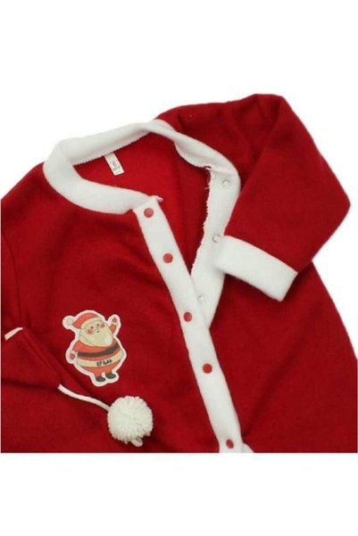 Kingshark Christmas Yılbaşı Noel Baba Bebek Kostüm Tulum
