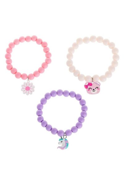 SHOPIENS Bratari cu margele mici mate ursulet margareta unicorn set 3 bucati ...