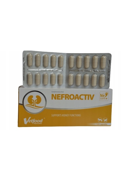 Vetfood Suplimente pentru pisici nefroactiv 120 bucăți Sănătate bună a rinich...