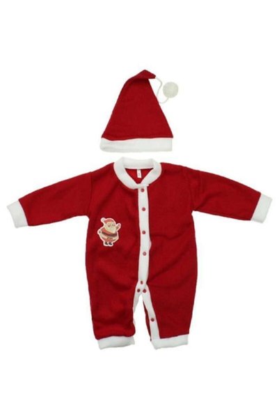 Kingshark Christmas Yılbaşı Noel Baba Bebek Kostüm Tulum