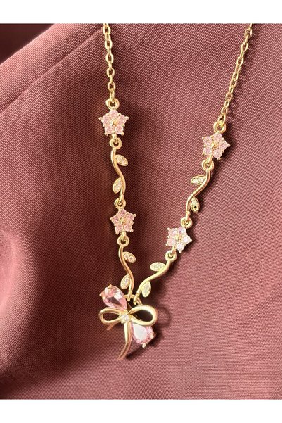 Çelik Gold Lavanta Bahçesi Kolye